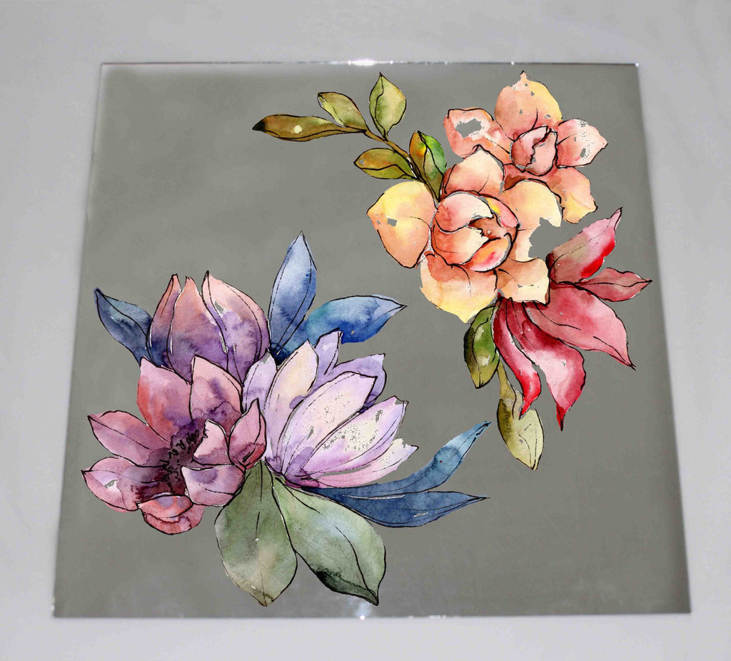New Product Floral botanical flower (Mirror Art print)  - Andrew Lee Home and Living Homeware
