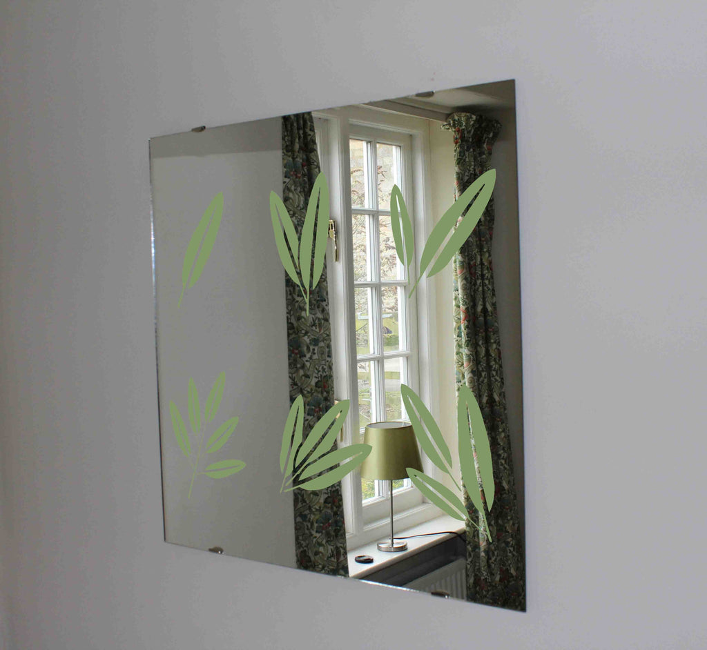 New Product Sage Leaves Icon (Mirror Art print)  - Andrew Lee Home and Living Homeware