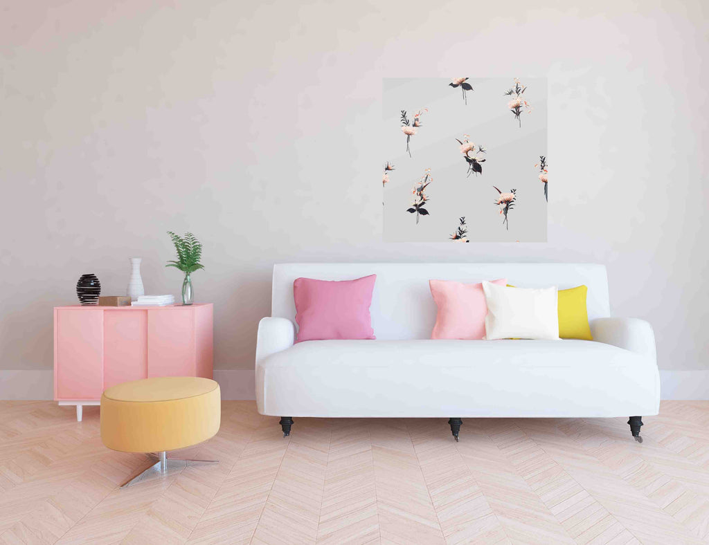 New Product Trendy Floral pattern in the many kind of flowers (Mirror Art print)  - Andrew Lee Home and Living Homeware