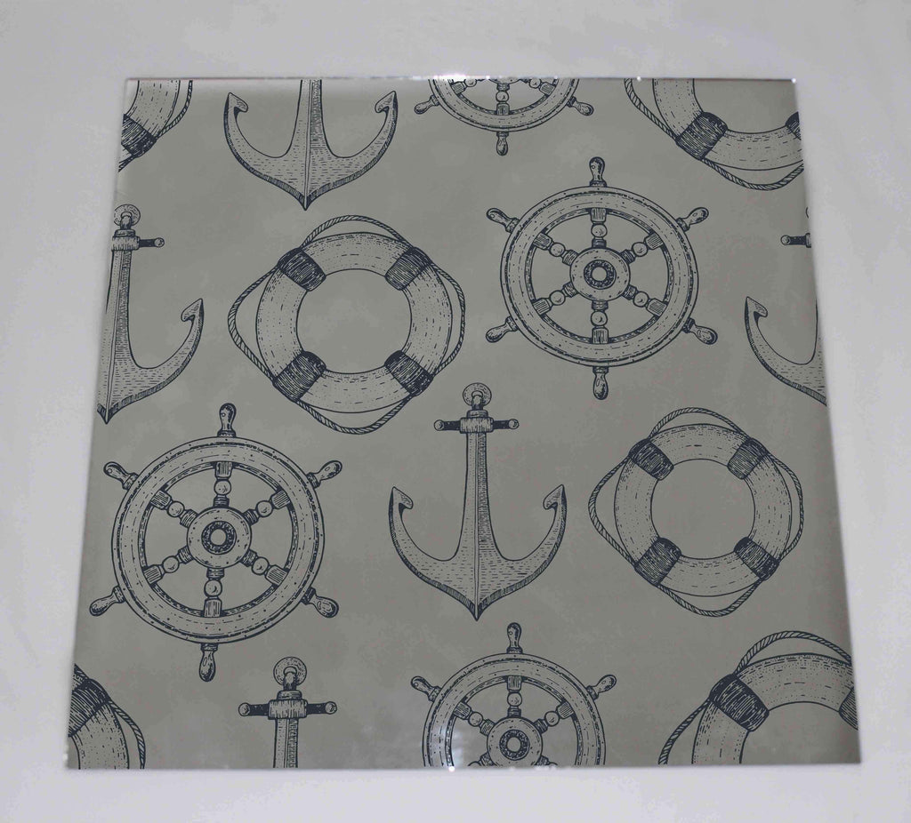 Anchor, steering wheel and lifebuoy (Mirror Art print) - Andrew Lee Home and Living