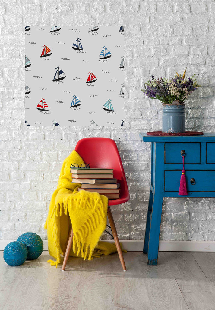 New Product Marine with cartoon boats (Mirror Art print)  - Andrew Lee Home and Living Homeware
