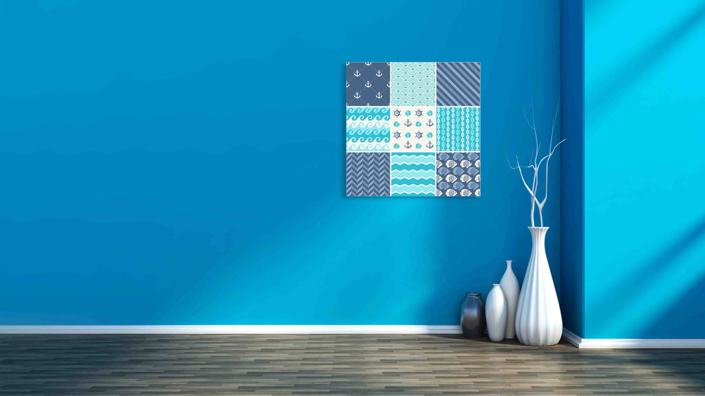 New Product Navy Blues (Canvas Print)  - Andrew Lee Home and Living Homeware