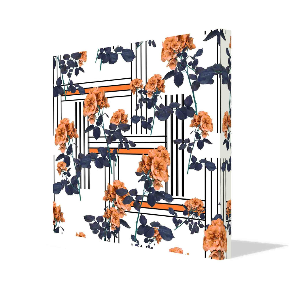 New Product Flowers and lines (Canvas Print)  - Andrew Lee Home and Living Homeware