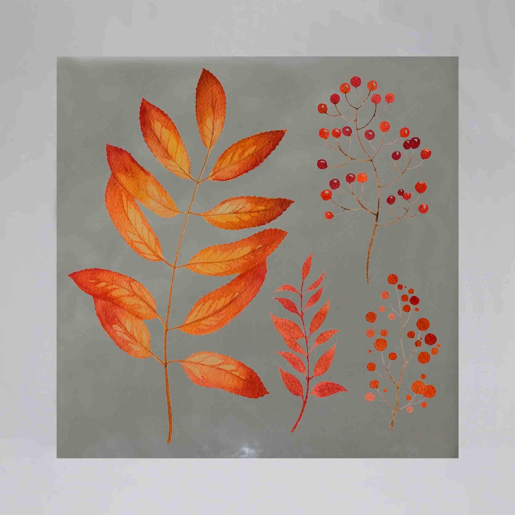 New Product Autumn leaves and flowers (Mirror Art print)  - Andrew Lee Home and Living