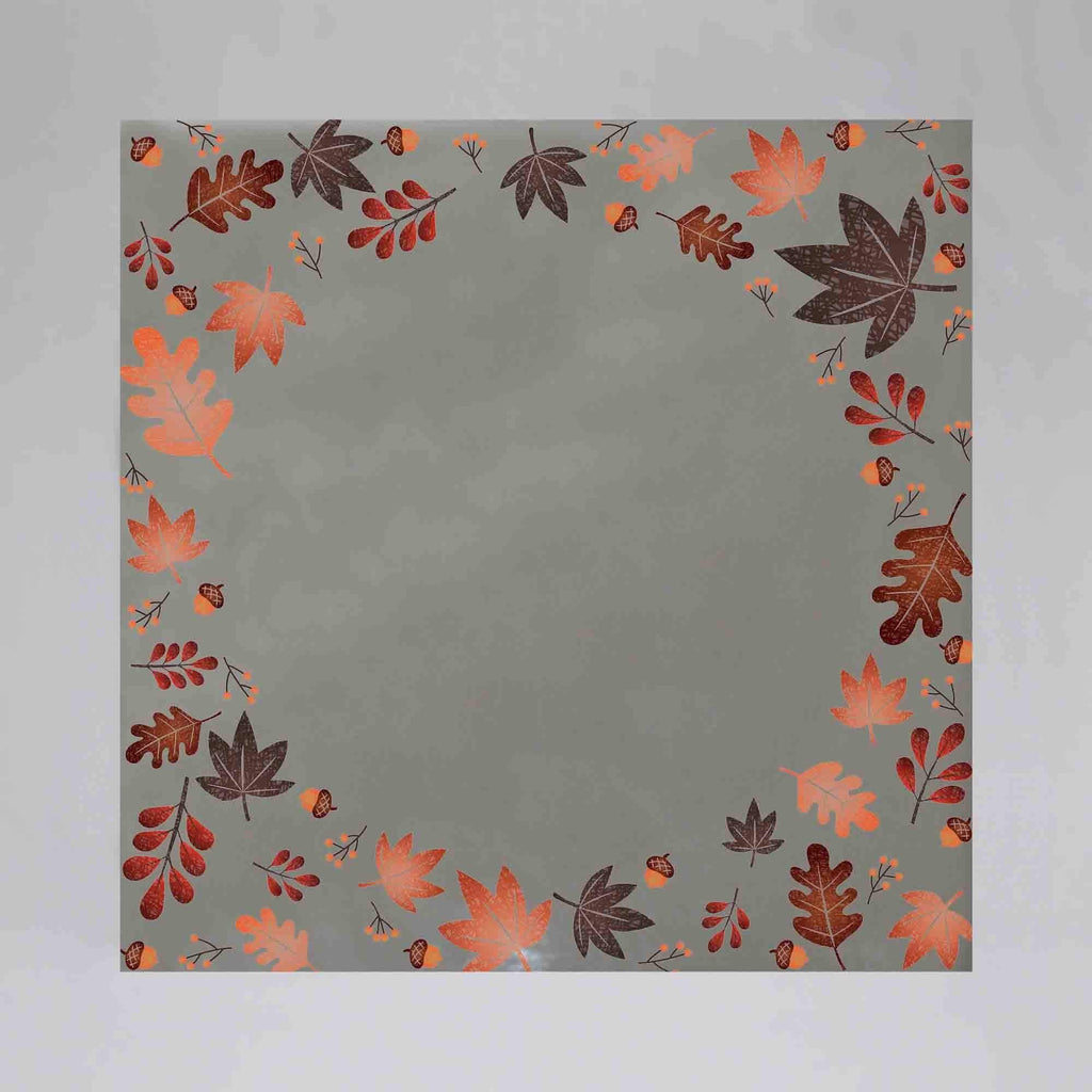 New Product Autumn leaves orange, brown and grey colour (Mirror Art print)  - Andrew Lee Home and Living