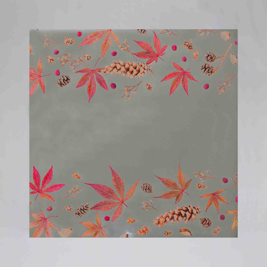 New Product Frame made of autumn leaves, dried flowers and pine cones (Mirror Art print)  - Andrew Lee Home and Living