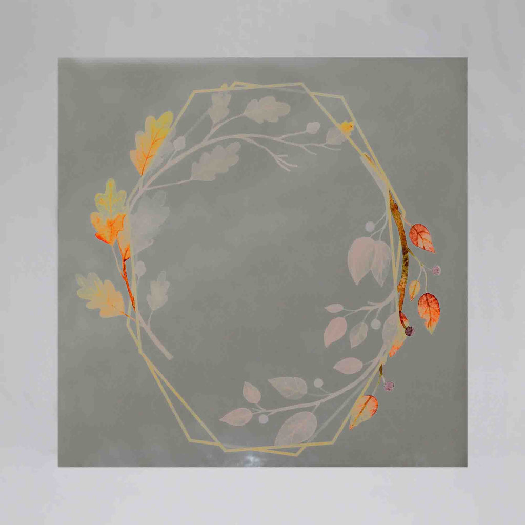 New Product Watercolour leaves, wild flowers, glass, herbarium (Mirror Art print)  - Andrew Lee Home and Living