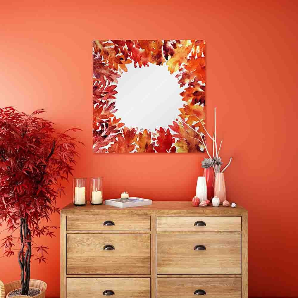 New Product Orange leaves (Mirror Art print)  - Andrew Lee Home and Living