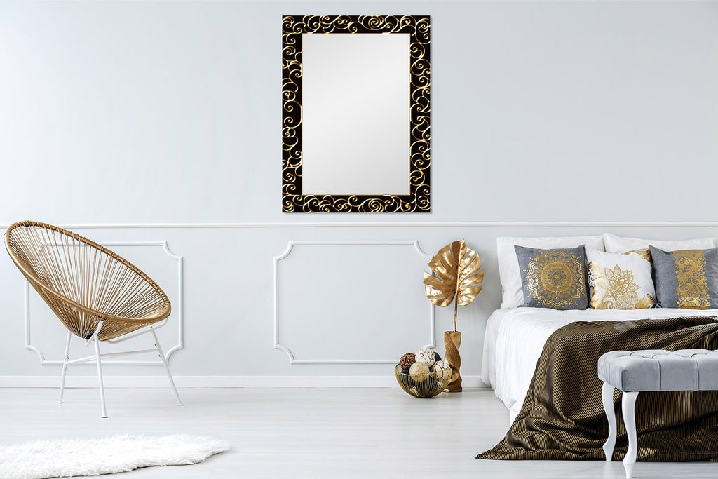 New Product Gold frame with ornament scrolls (Mirror Art print)  - Andrew Lee Home and Living