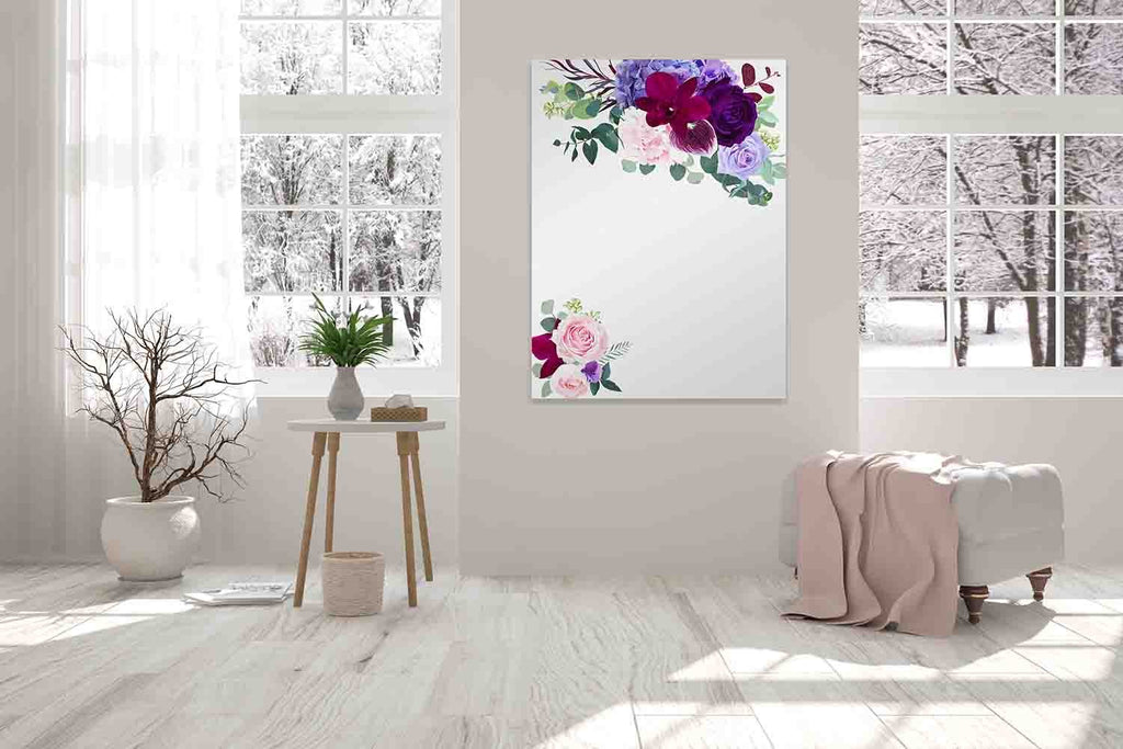 New Product Elegant seasonal dark flowers (Mirror Art print)  - Andrew Lee Home and Living