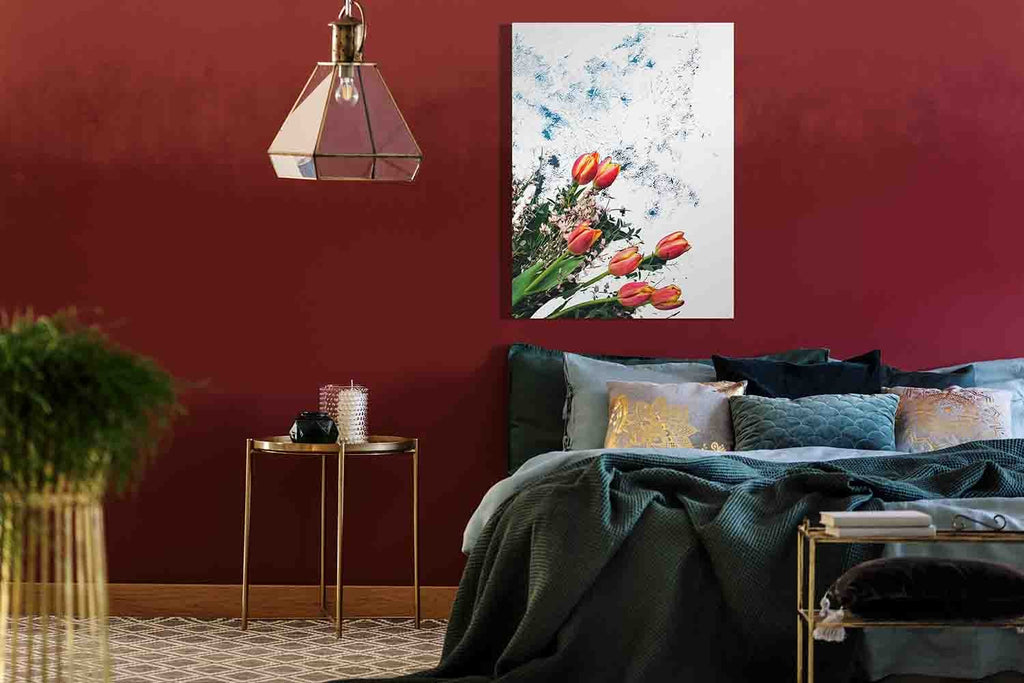New Product Tulip bouquet on dark (Mirror Art print)  - Andrew Lee Home and Living