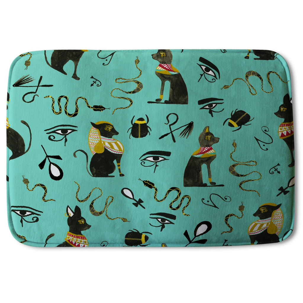 Bathmat - New Product Hand Painting Abstract, Ancient Egypt Horus Eye Signs (Bath Mats)  - Andrew Lee Home and Living