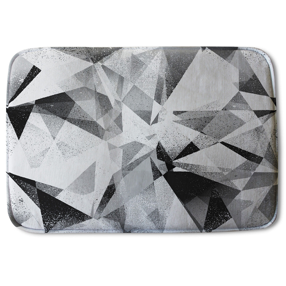 Bathmat - New Product Black & White Geometric Grunge Pattern (Bath mats)  - Andrew Lee Home and Living