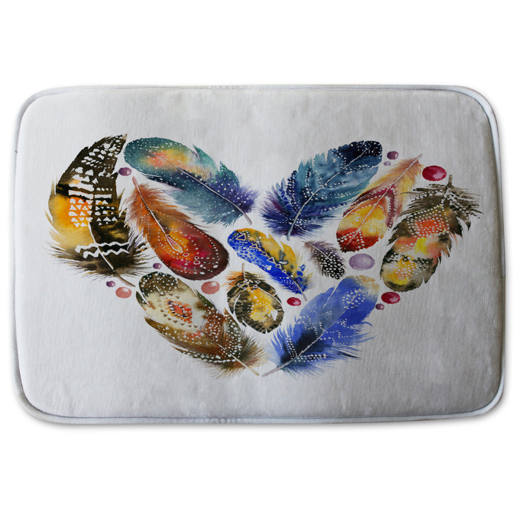 Bathmat - New Product Boho tribal heart (Bath mats)  - Andrew Lee Home and Living