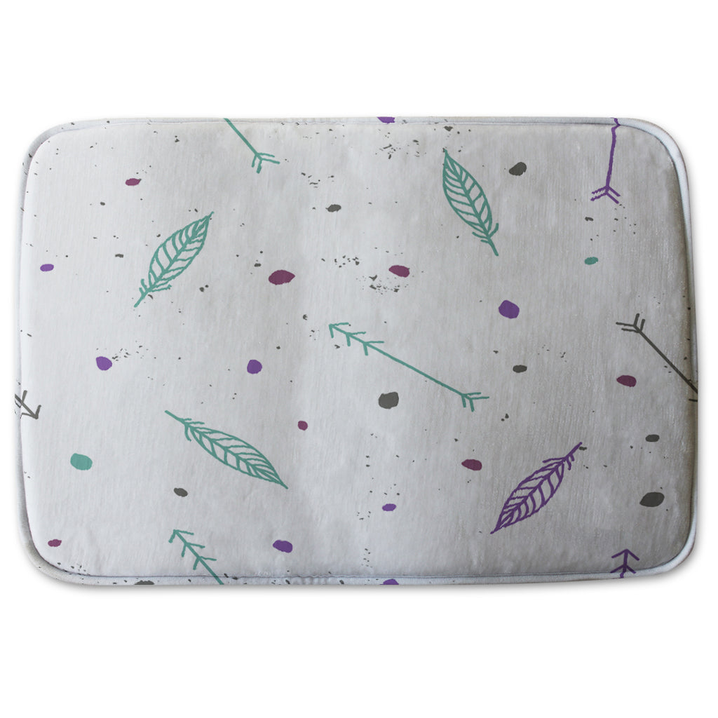 New Product Cute cartoon seamless vector pattern with feathers and arrows in boho style (Bathmat)  - Andrew Lee Home and Living