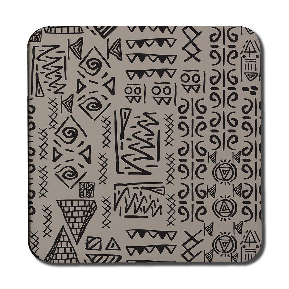 Striped egyptian theme with ethnic and tribal motifs (Coaster) - Andrew Lee Home and Living