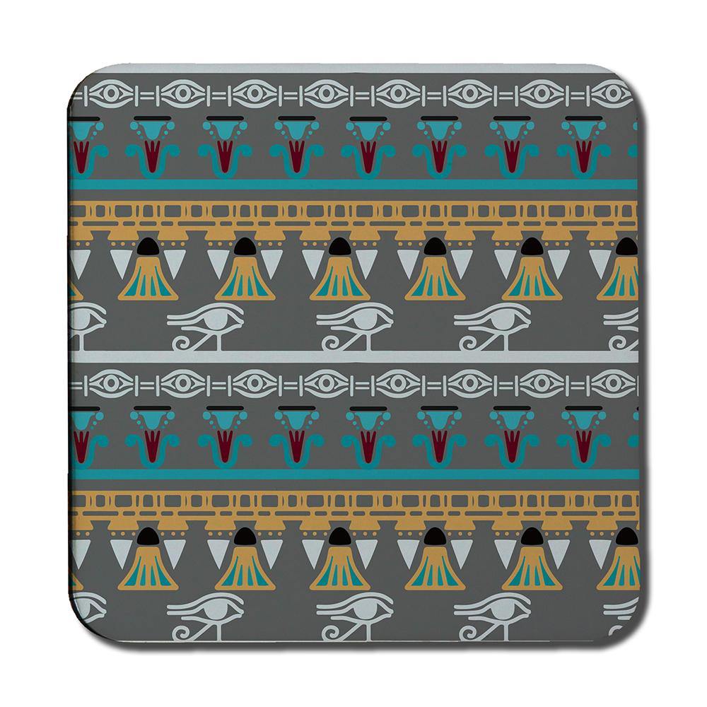 Tribal art, Egyptian vintage ethnic silhouettes (Coaster) - Andrew Lee Home and Living