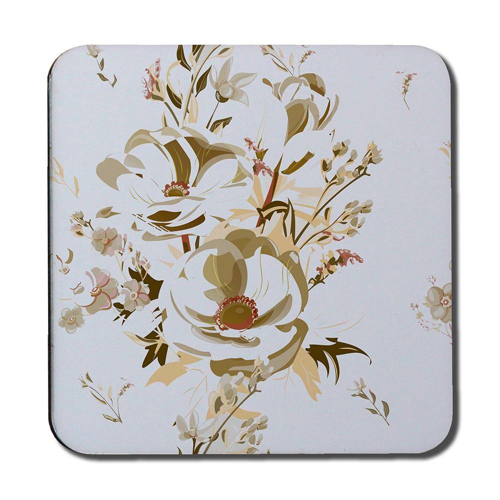 Golden Flower Print (Coaster) - Andrew Lee Home and Living