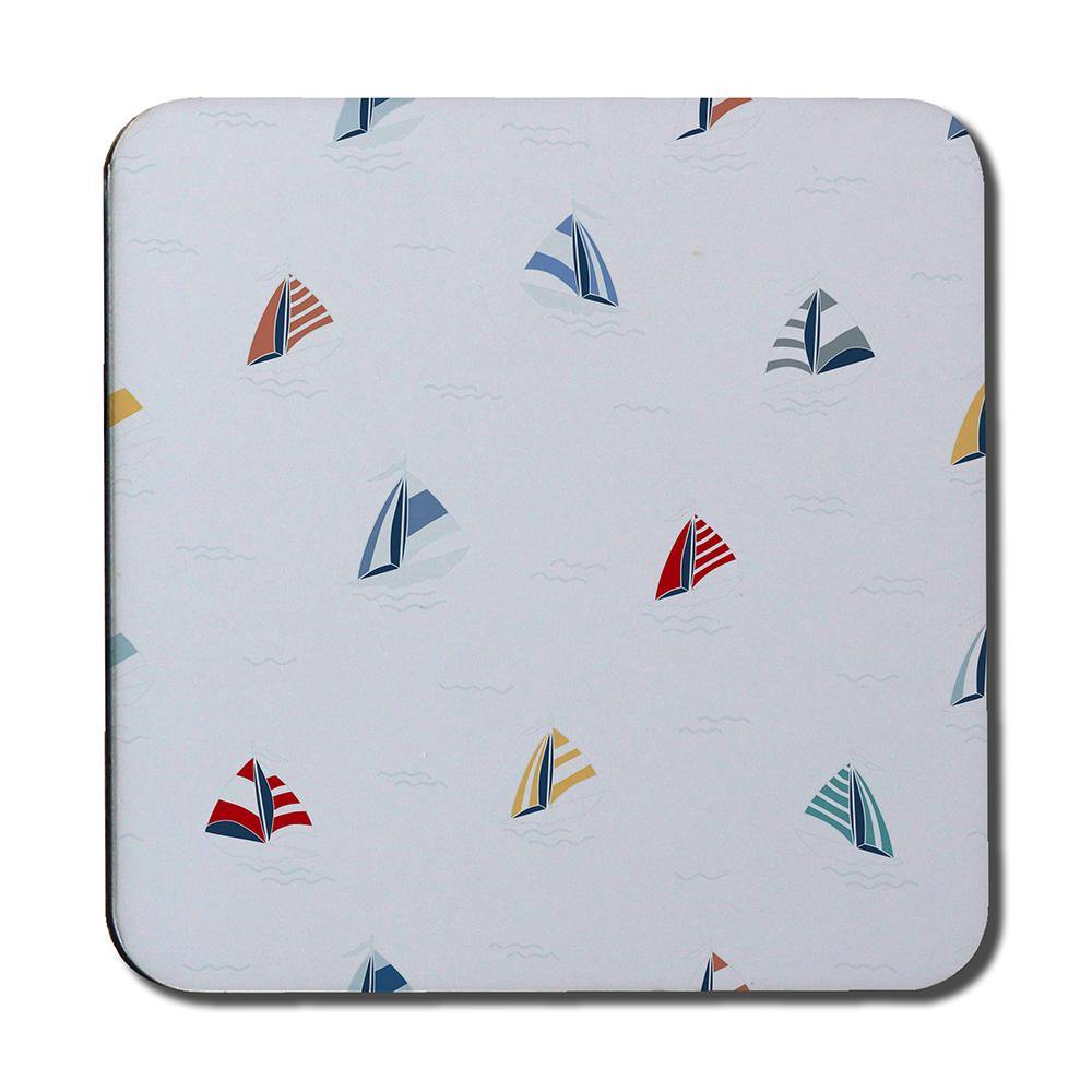 Striped Sailboats (Coaster) - Andrew Lee Home and Living