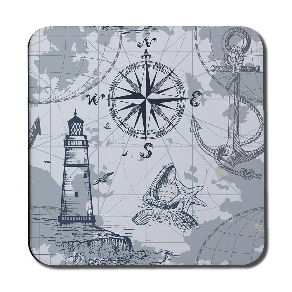Compass & Map (Coaster) - Andrew Lee Home and Living