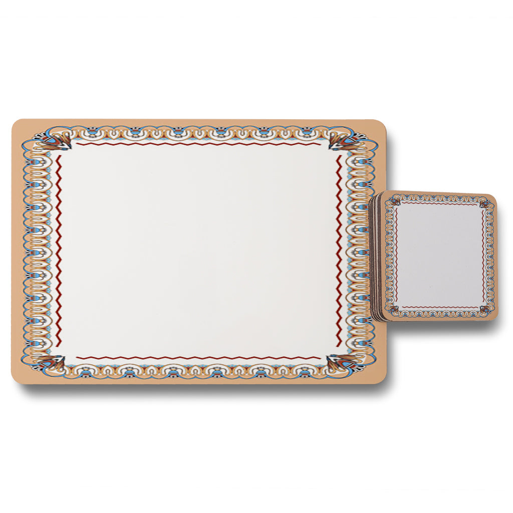 New Product Egypt Border (Placemat & Coaster Set)  - Andrew Lee Home and Living