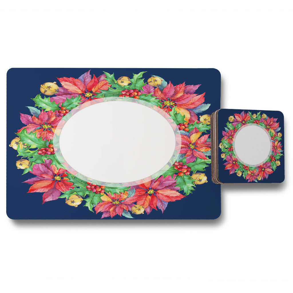 New Product Holly & Bright Leaves (Placemat & Coaster Set)  - Andrew Lee Home and Living