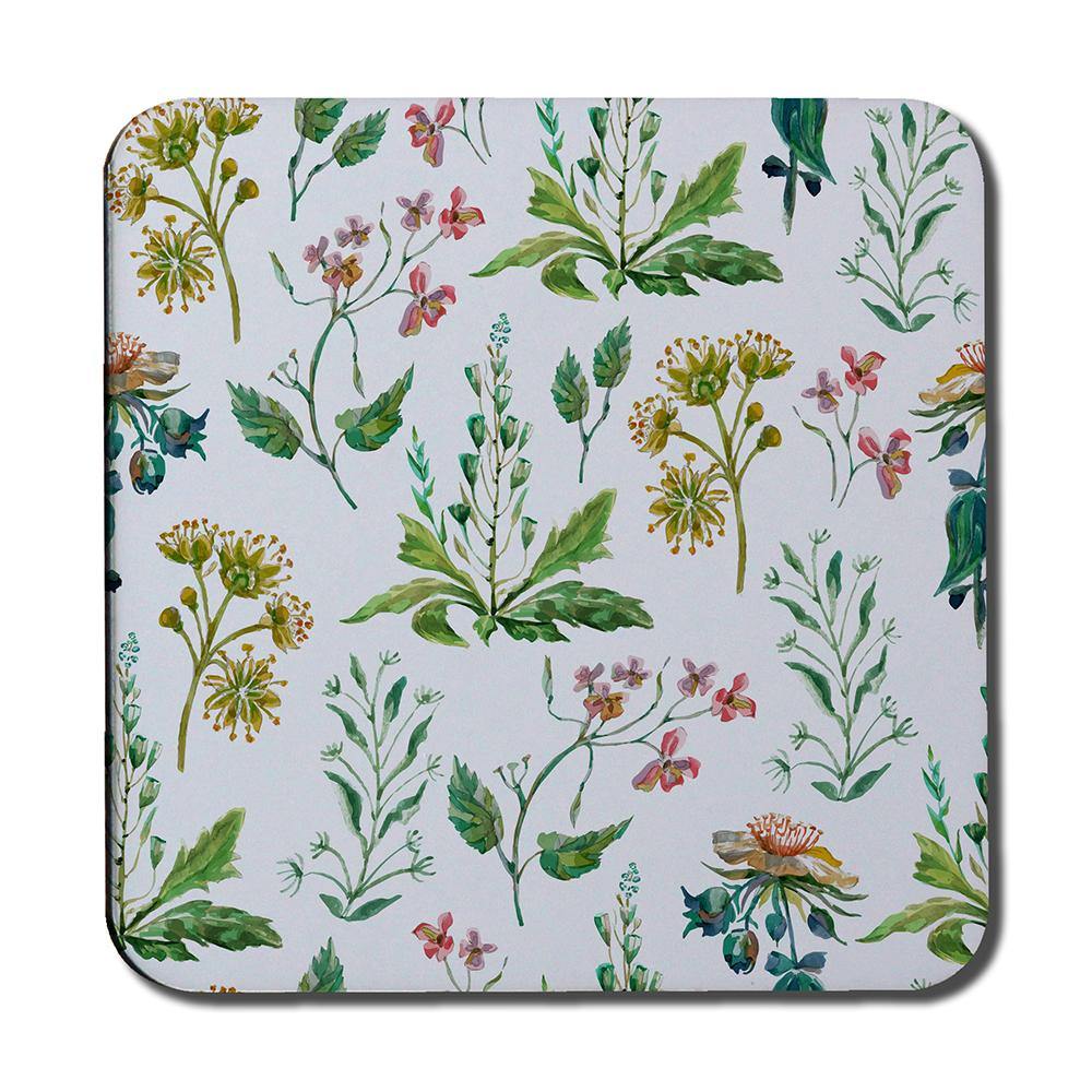 Watercolour Leaves & Flowers (Coaster) - Andrew Lee Home and Living