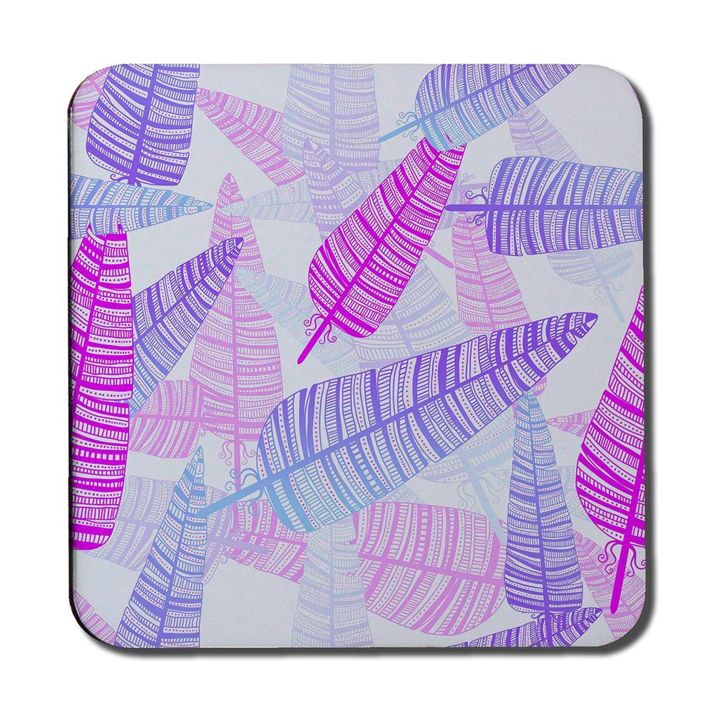 Purple Feathers (Coaster) - Andrew Lee Home and Living