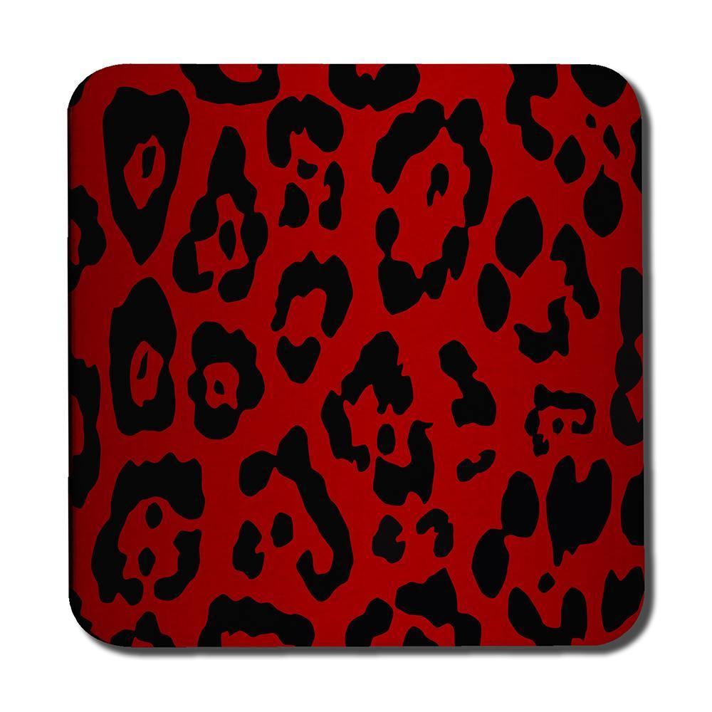 Red Leopard Print (Coaster) - Andrew Lee Home and Living