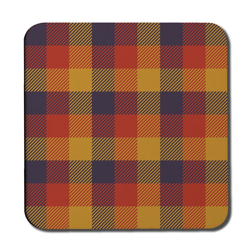Orange Check Pattern (Coaster) - Andrew Lee Home and Living