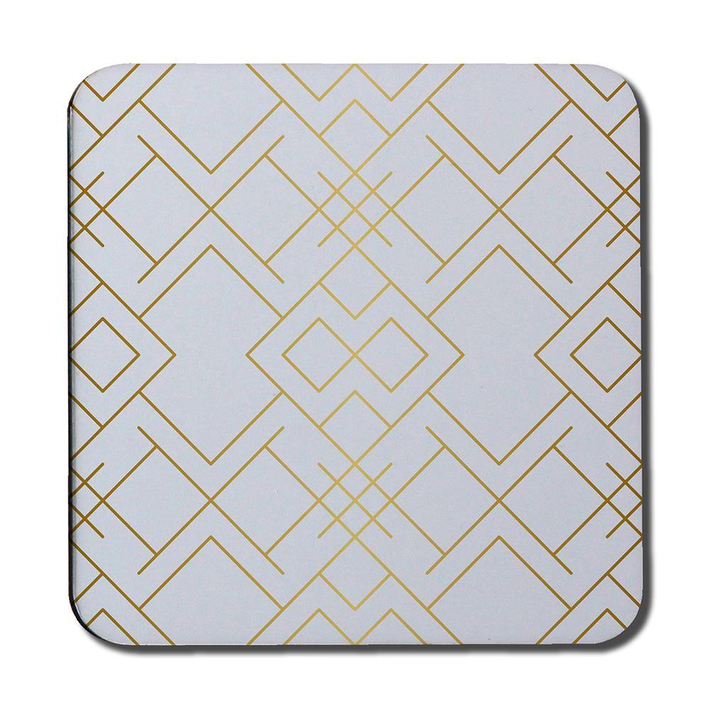 Golden Geo Pattern (Coaster) - Andrew Lee Home and Living