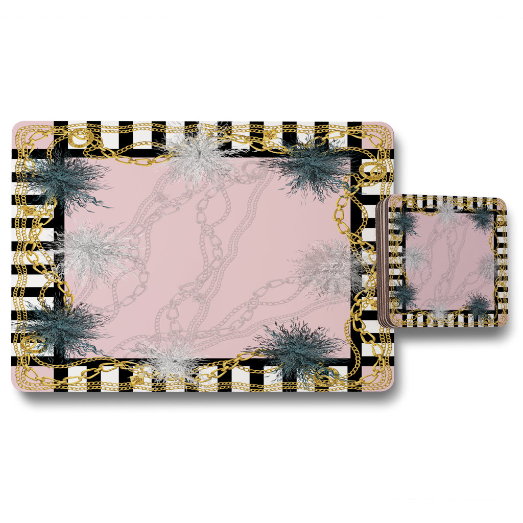 New Product Chains (Placemat & Coaster Set)  - Andrew Lee Home and Living