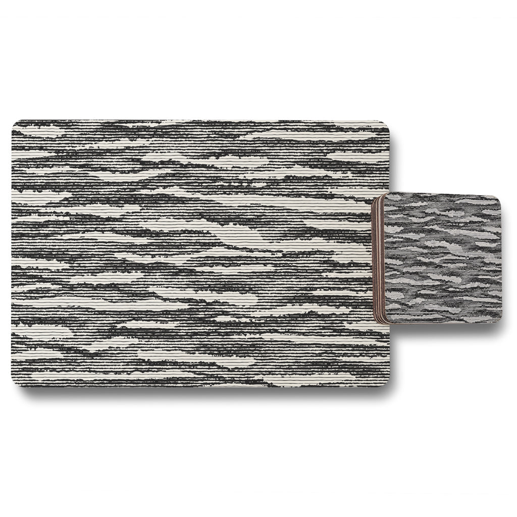 New Product Grunged Stripes (Placemat & Coaster Set)  - Andrew Lee Home and Living