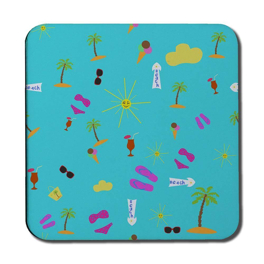 Beach Cartoons (Coaster) - Andrew Lee Home and Living