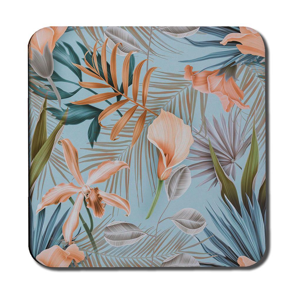 Pink Tropical Flowers (Coaster) - Andrew Lee Home and Living