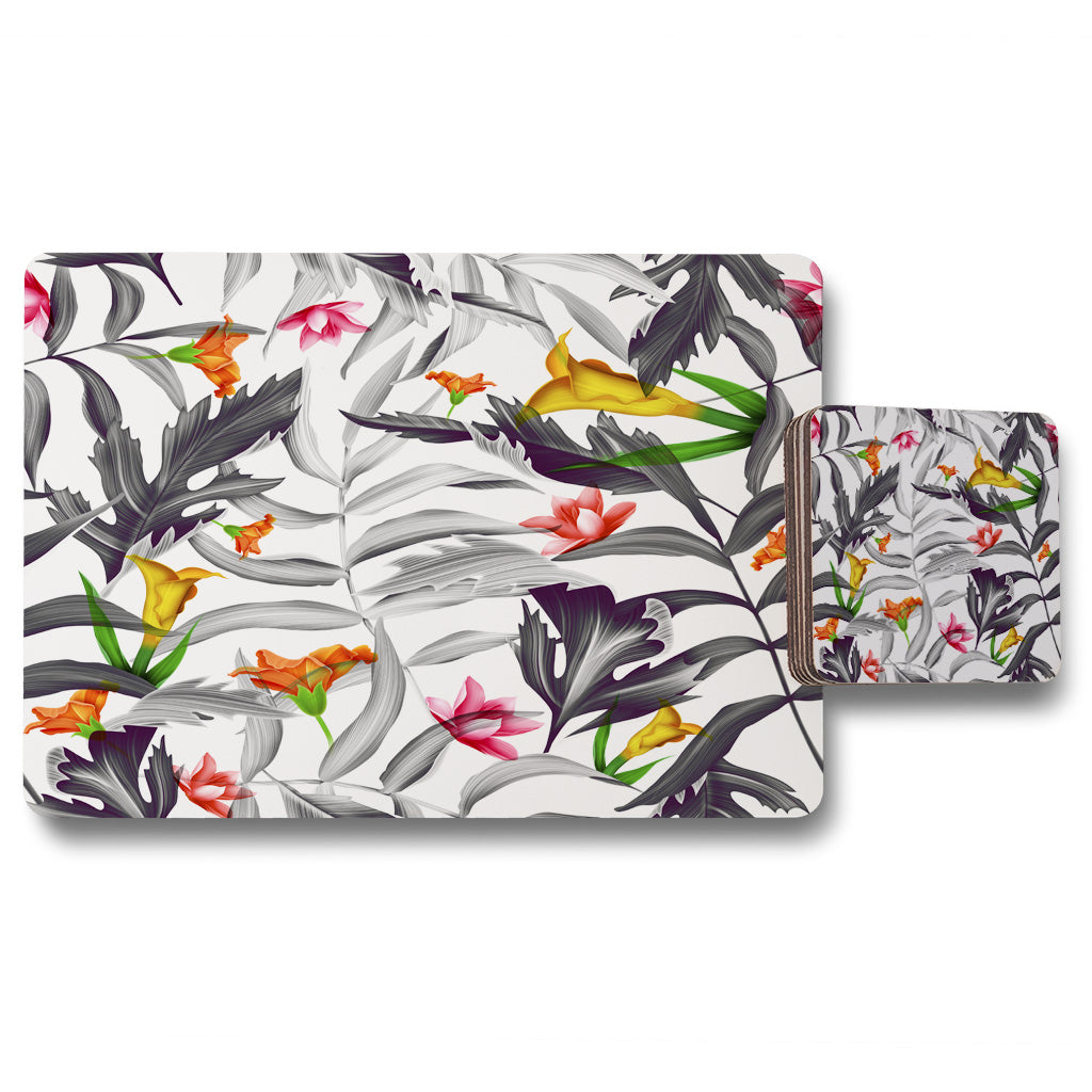 New Product Monochrome Leaves (Placemat & Coaster Set)  - Andrew Lee Home and Living