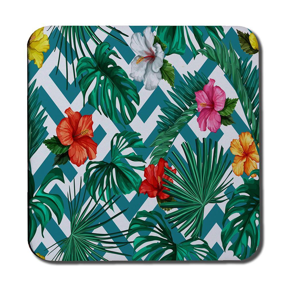 Tropical Leaves & Geometrics (Coaster) - Andrew Lee Home and Living