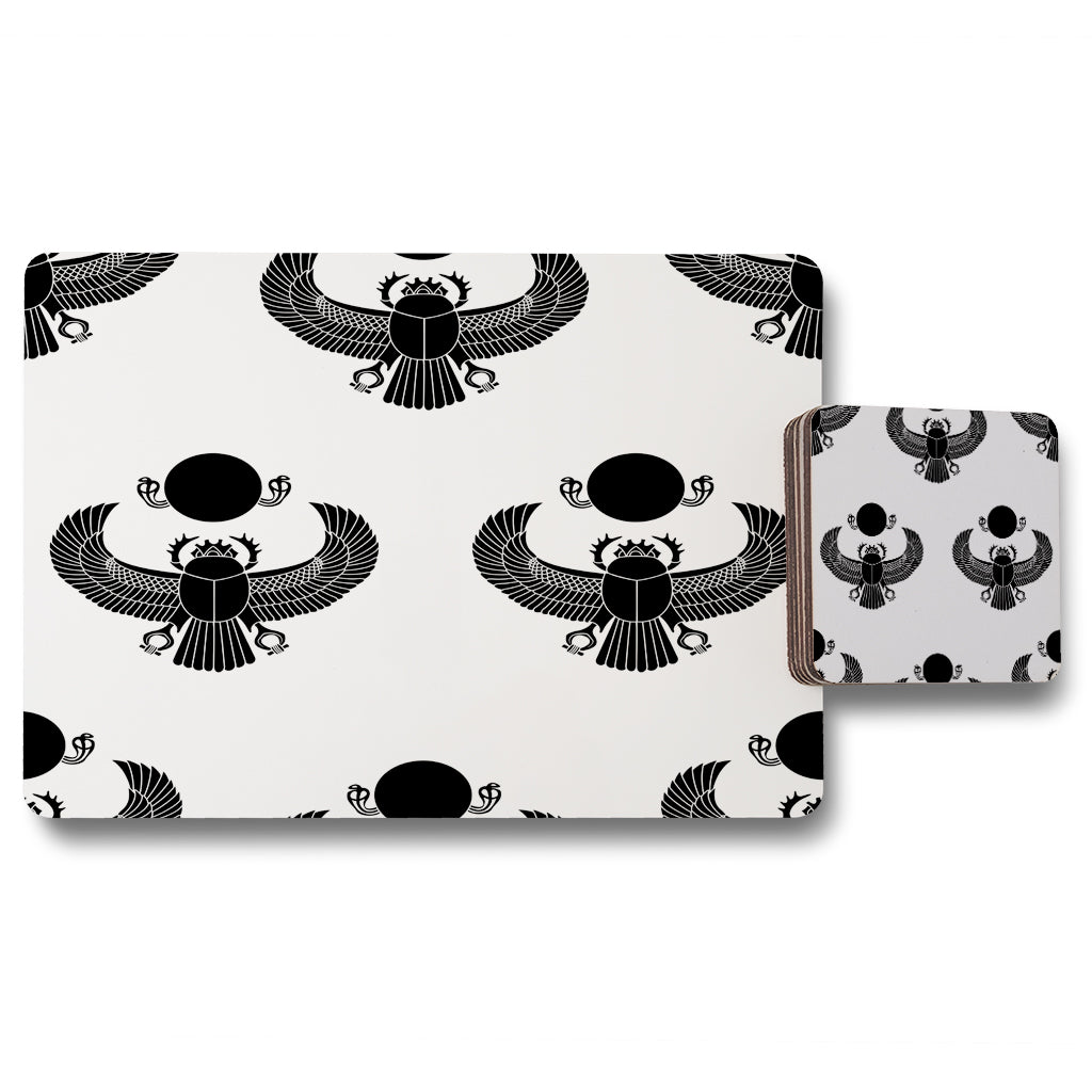 New Product Scarab Silhouette (Placemat & Coaster Set)  - Andrew Lee Home and Living