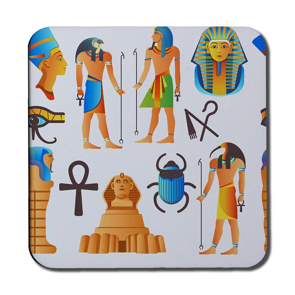 Egyptian Mythological Signs (Coaster) - Andrew Lee Home and Living