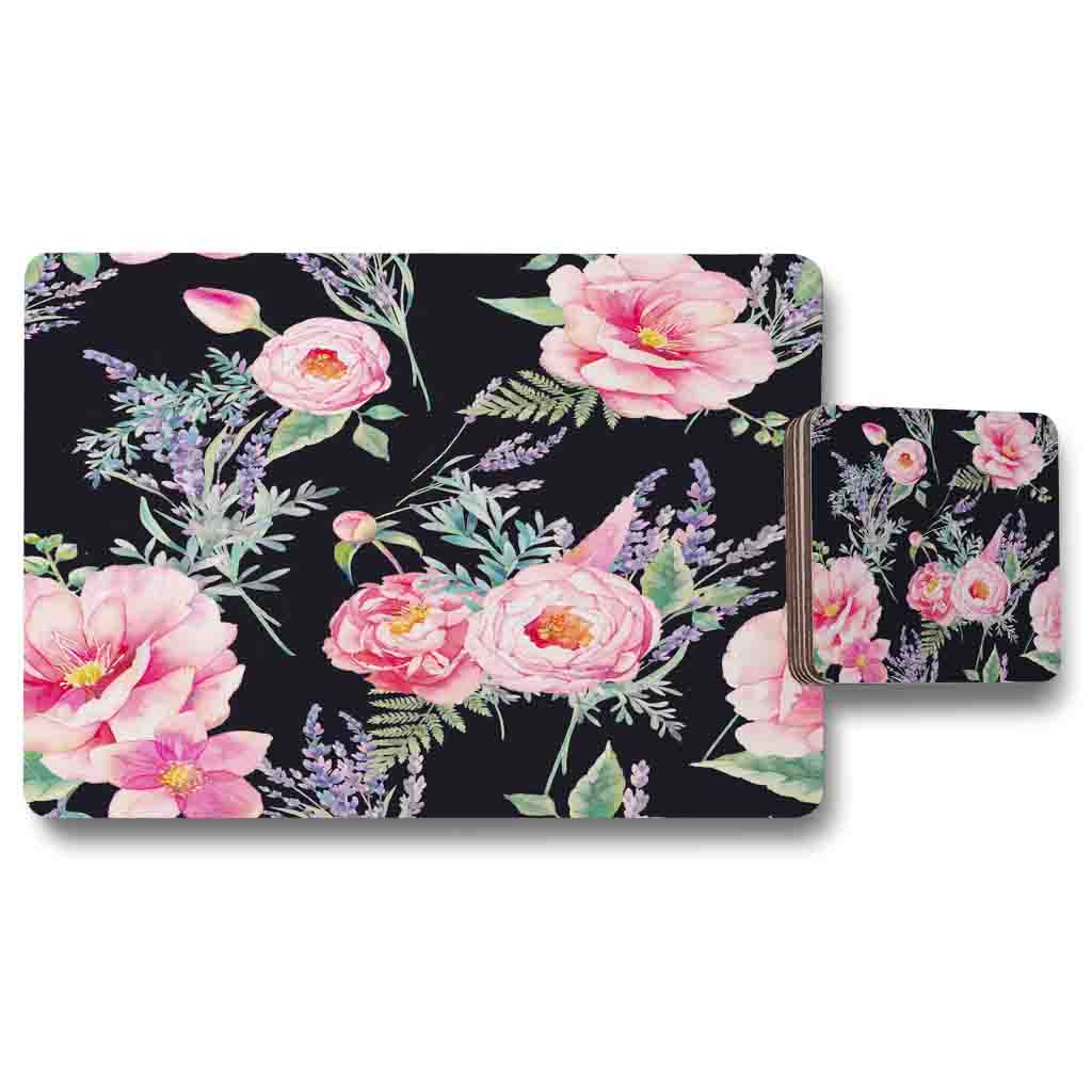 New Product Watercolour Painting of Flowers (Placemat & Coaster Set)  - Andrew Lee Home and Living