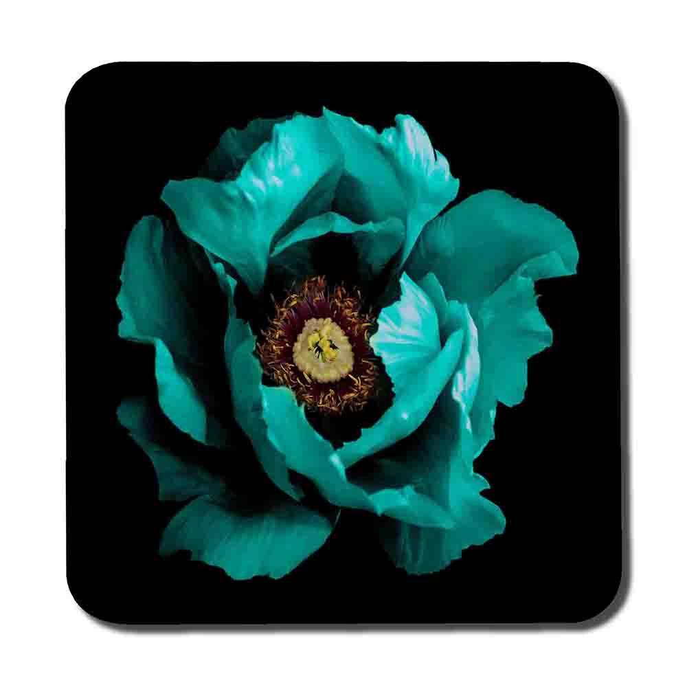 Cyan Peony Flower (Coaster) - Andrew Lee Home and Living