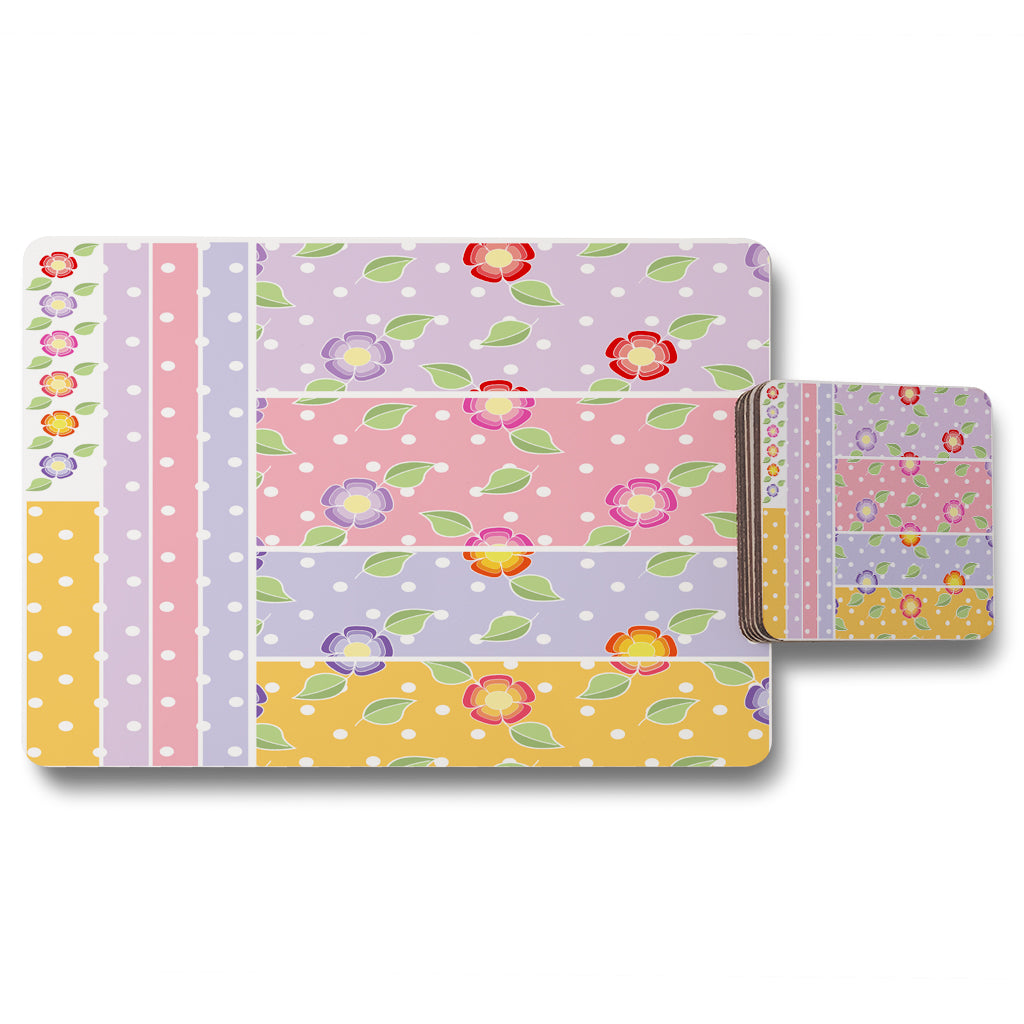 New Product Bohemian chic  Ink pattern with Boho Feathers (Placemat & Coaster Set)  - Andrew Lee Home and Living