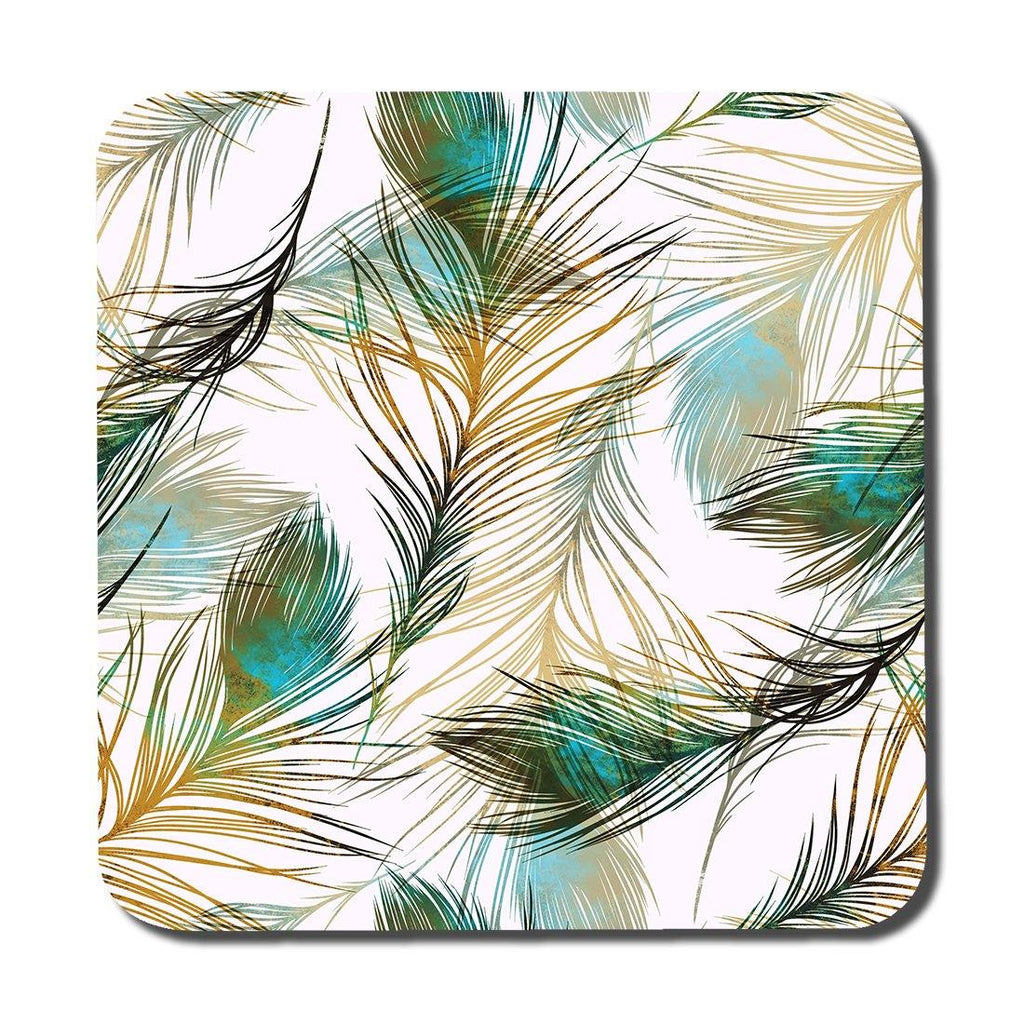 Imprints peacock feathers (Coaster) - Andrew Lee Home and Living