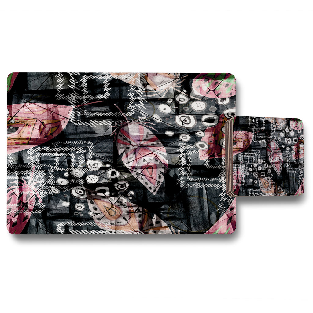 New Product Seamless boho pattern with feathers (Placemat & Coaster Set)  - Andrew Lee Home and Living