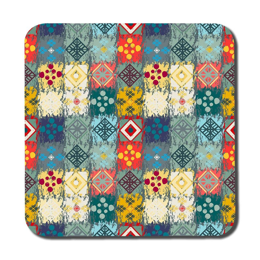 Tribal art boho (Coaster) - Andrew Lee Home and Living