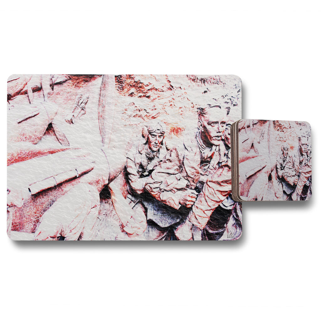 New Product GETTING READY BATTLE OF BRITAIN (Placemat & Coaster Set)  - Andrew Lee Home and Living