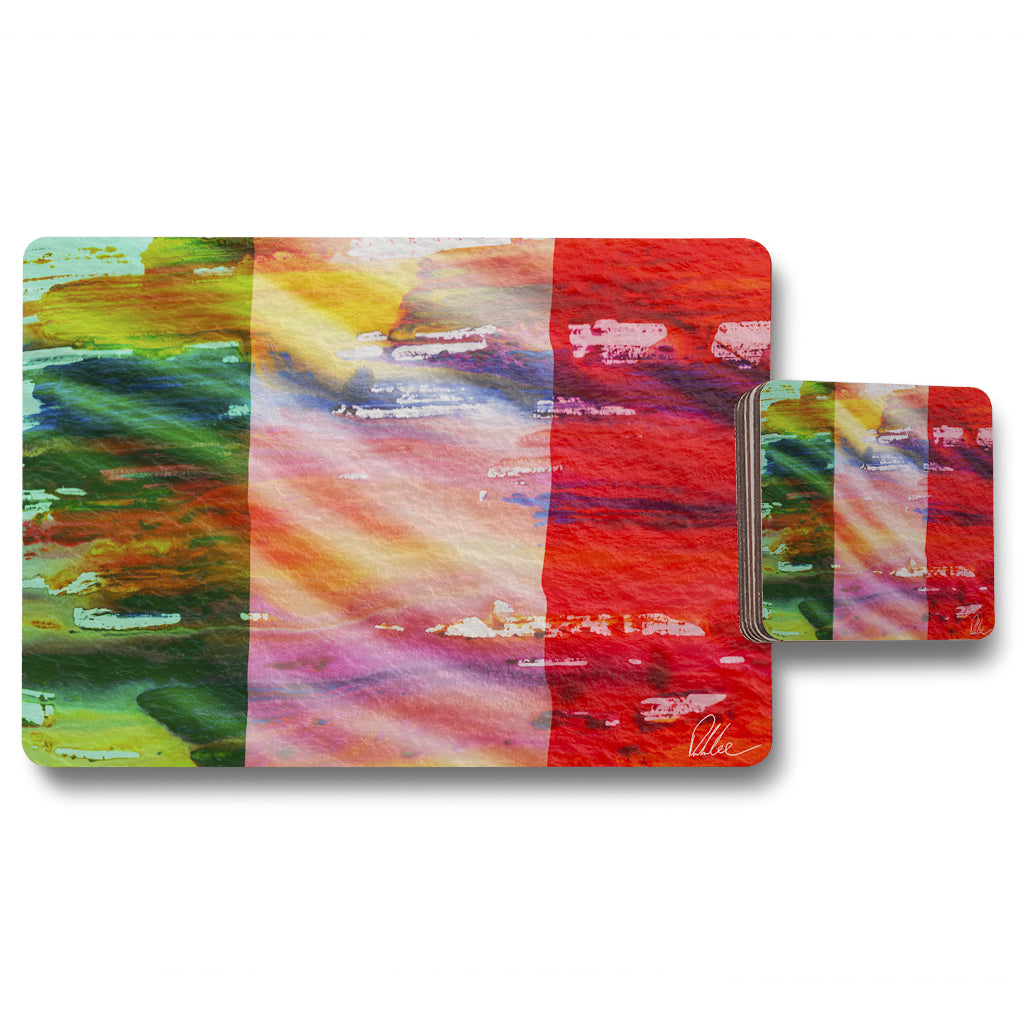 New Product Italy flag (Placemat & Coaster Set)  - Andrew Lee Home and Living