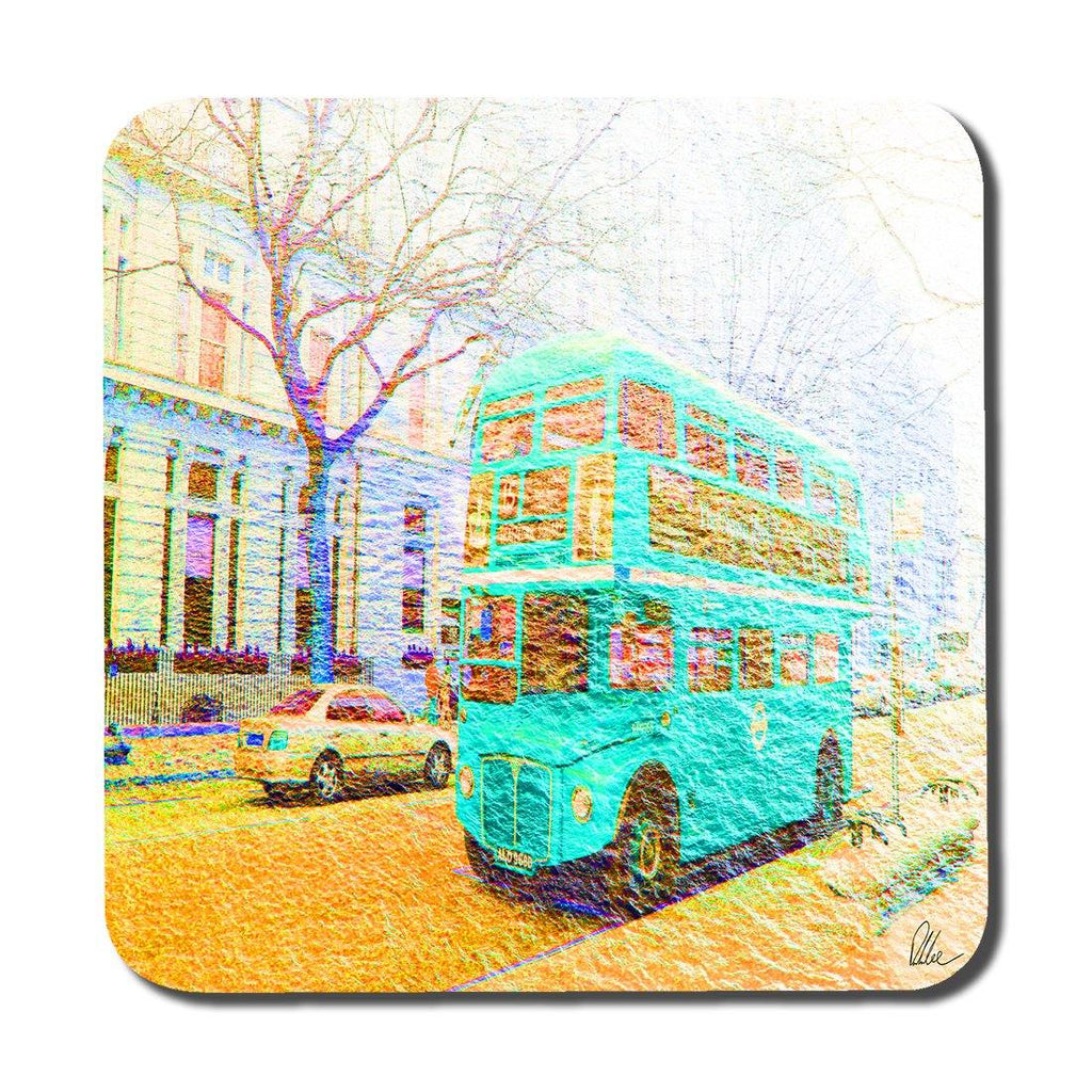 london bus green front (Coaster) - Andrew Lee Home and Living