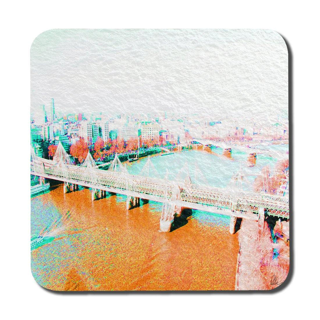 LONDON EYE VEIW Orange (Coaster) - Andrew Lee Home and Living