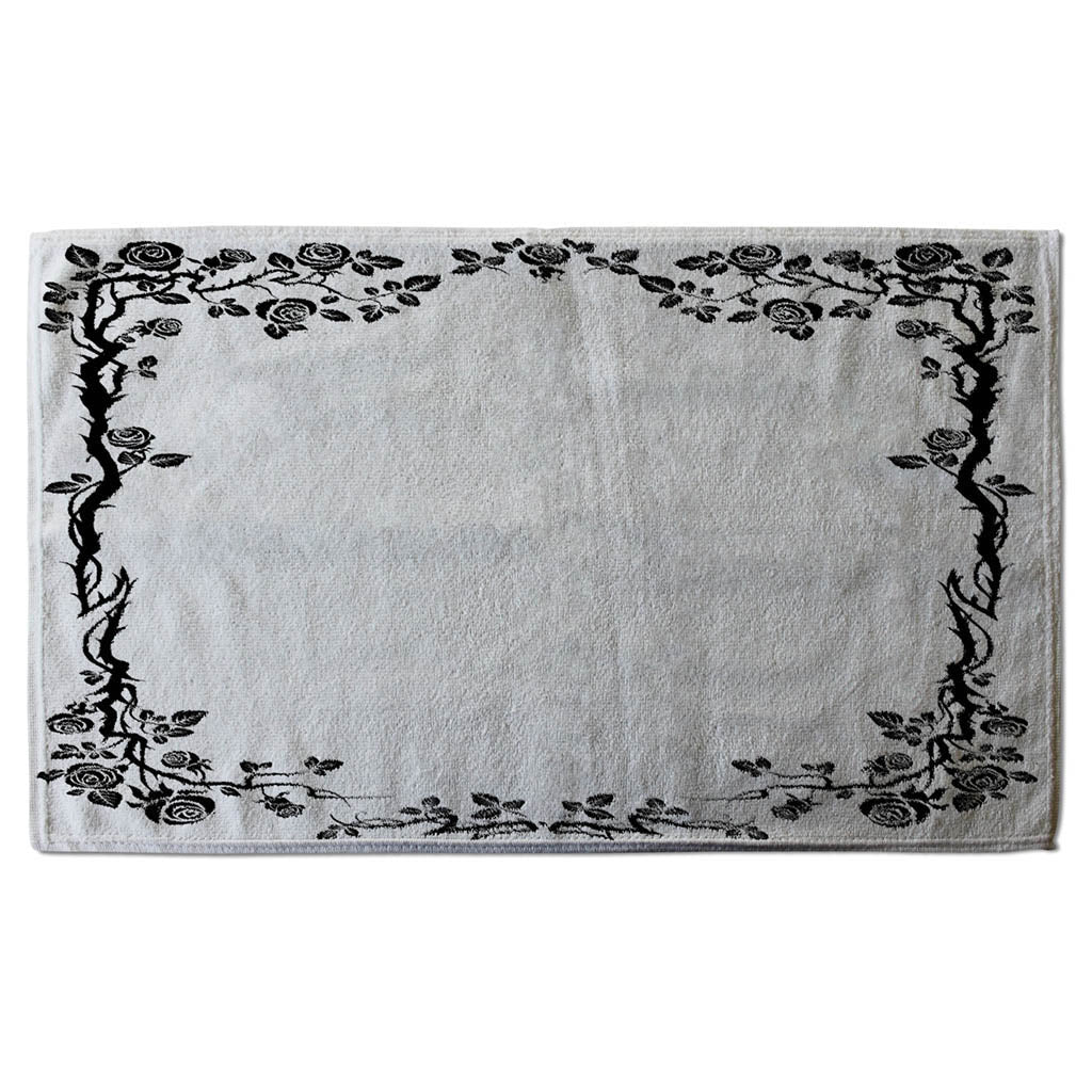 New Product Rose & Vine Silhouette (Kitchen Towel)  - Andrew Lee Home and Living